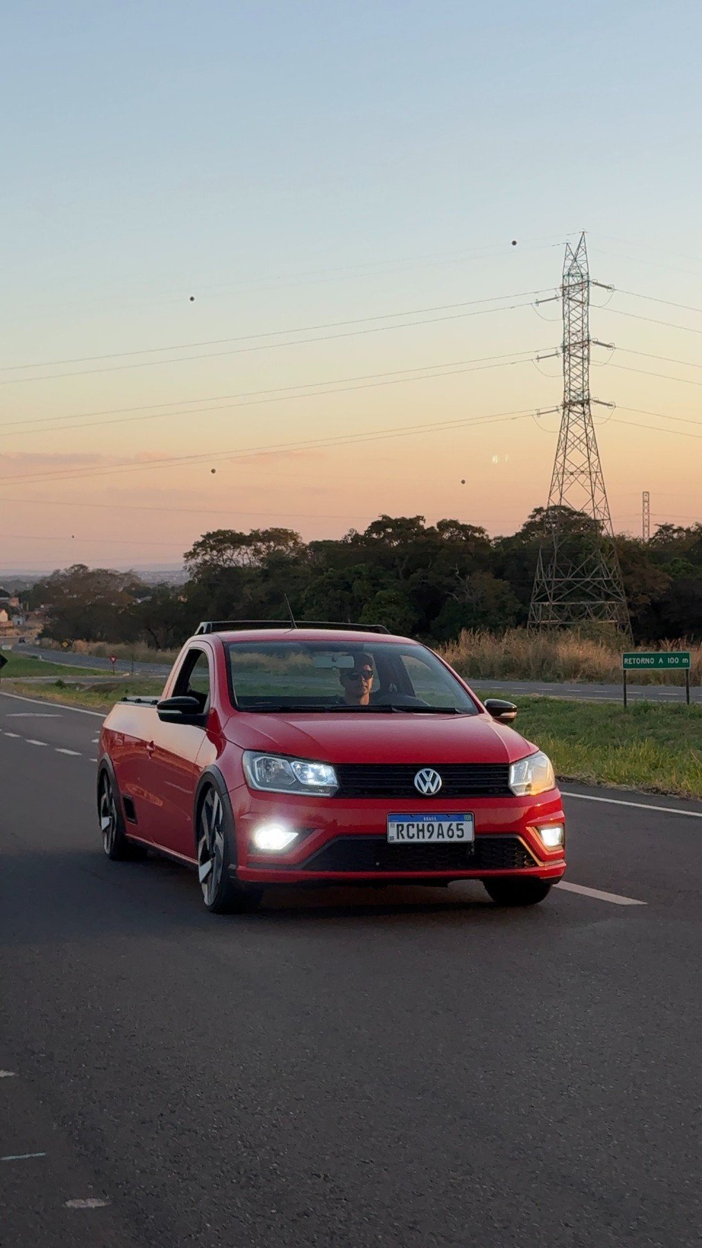 Saveiro Trendline na estrada